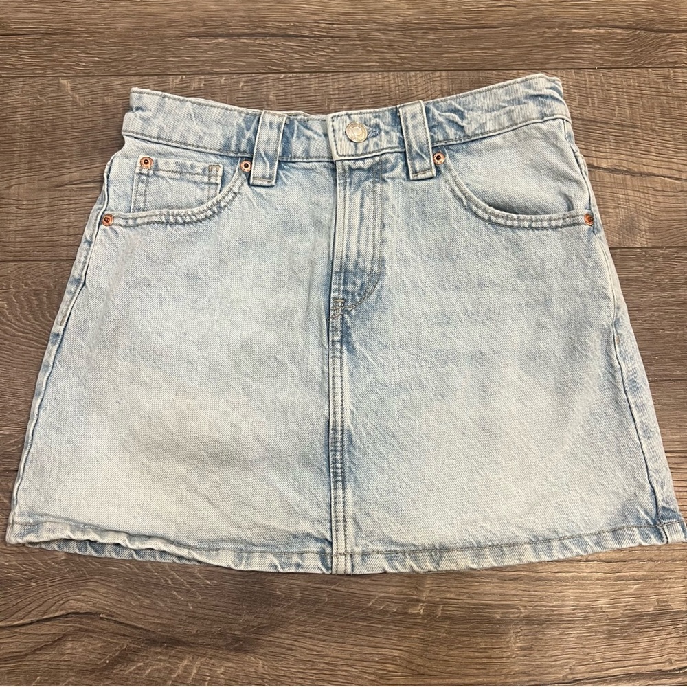 Stradivarius Blue Denim Skirt